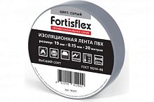 Изолента Fortisflex ПВХ 19х0.15x20 серый 90817 картинка 